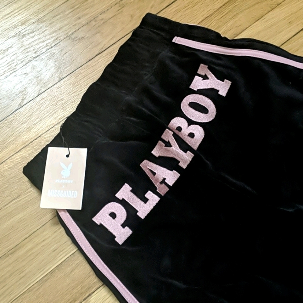 Playboy Velour Pant by Missguided